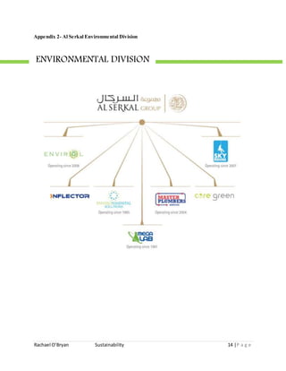 Rachael O’Bryan Sustainability 14 |P a g e
Appendix 2- Al Serkal Environmental Division
ENVIRONMENTAL DIVISION
 