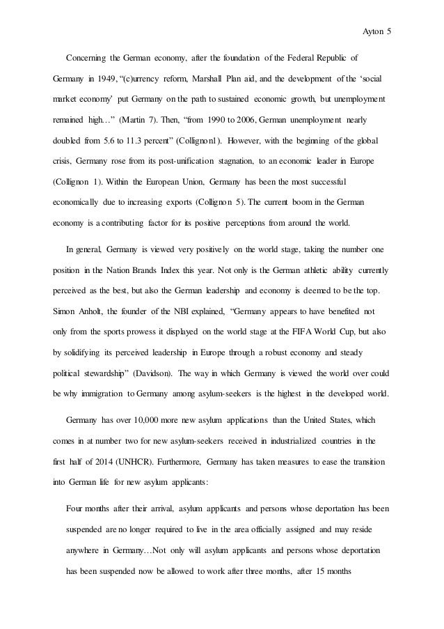 German immigration research paper