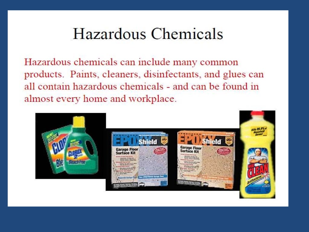 CHEMICALS HAZARDS AND TOXICITY