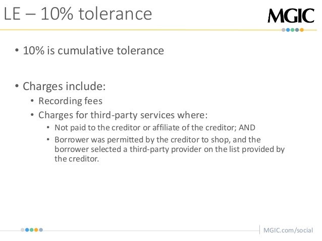 Trid Fee Placement And Tolerance Chart