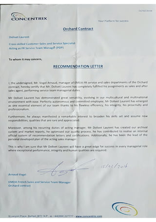 Recommendation letter CNX