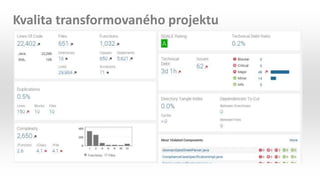 Kvalita transformovaného projektu
 