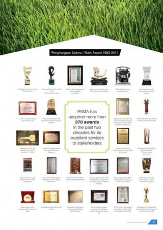 Penghargaan Utama / Main Award 1993-2011Penghargaan Utama / Main Award 1993-2011
21www.pamapersada.com
 