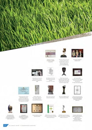 2012 ANNUAL REPORT | PT PAMAPERSADA NUSANTARA22
 