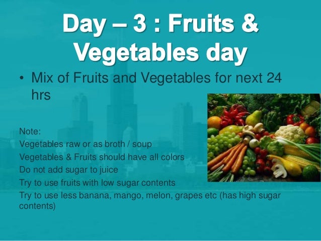 Fruit And Veggie Diet 7 Day