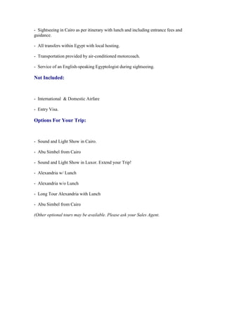 7 days egypt horus tour package PDF