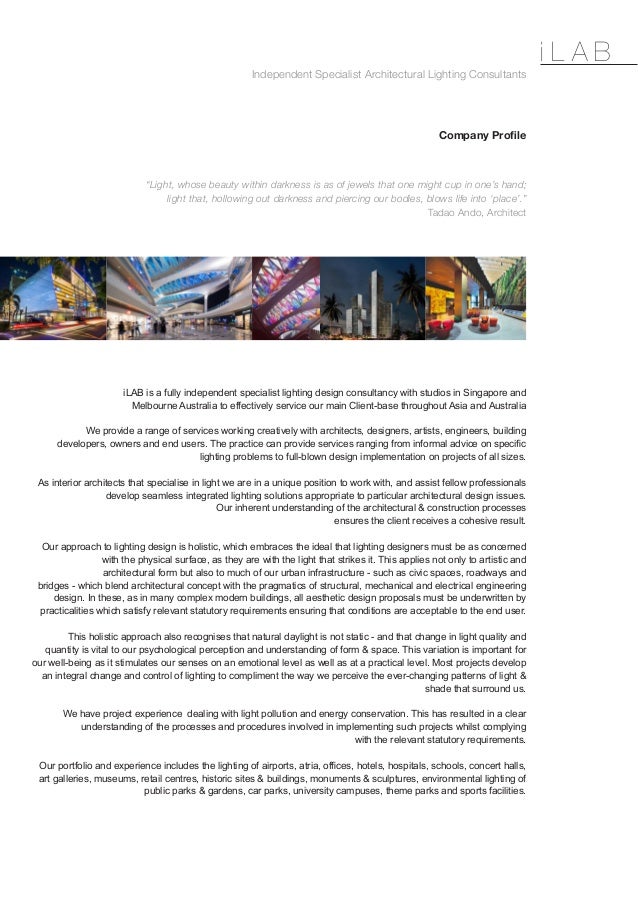 ilab profile architectural lighting consultants