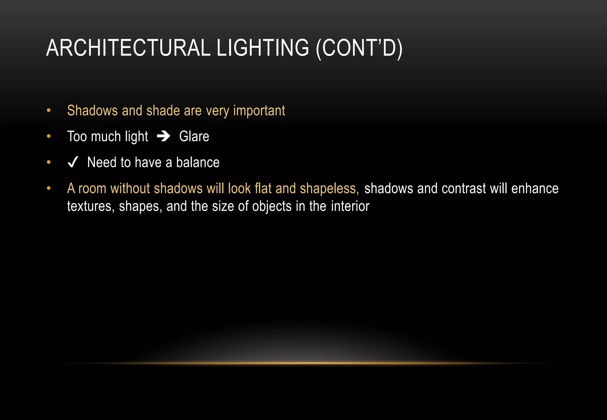 Interior and lighting design PPT