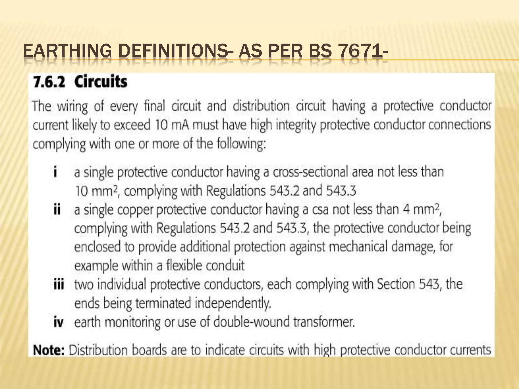 EARTHING DEFINITIONS- AS PER BS 7671-
 