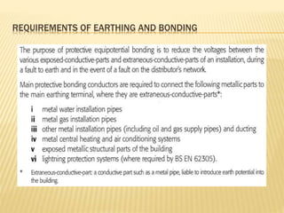 REQUIREMENTS OF EARTHING AND BONDING
 