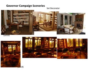 Governor Campaign Sceneries
Set Decorator
(2010)
(2014)
 