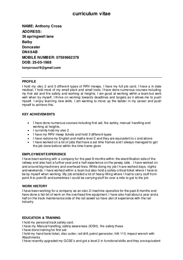 My New Cv 1