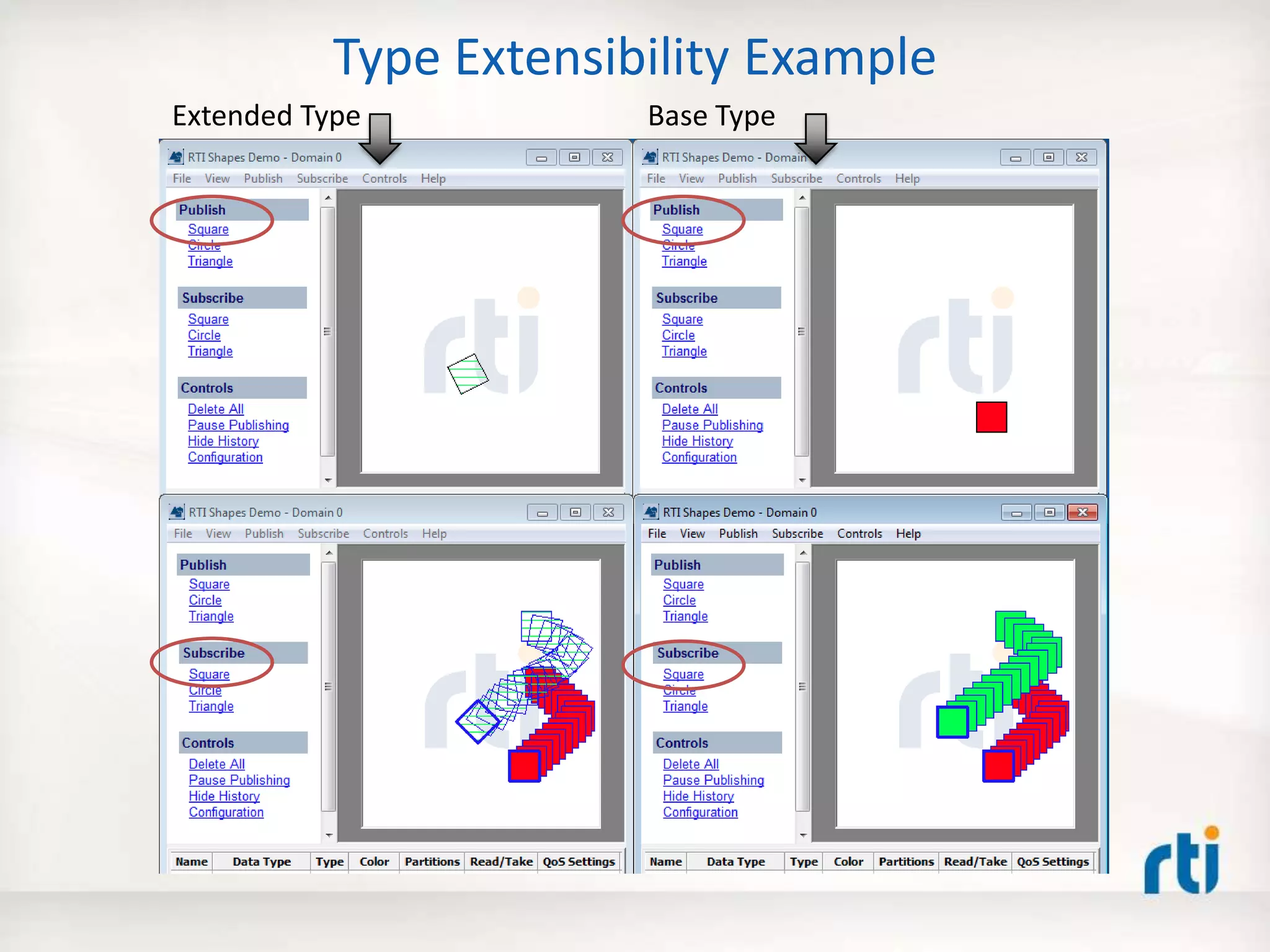 Type Extensibility Example
Base TypeExtended Type
 