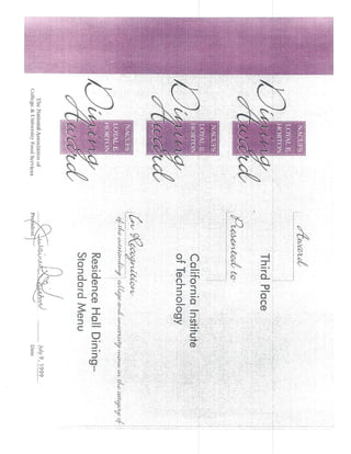 Caltech Hortone Awards