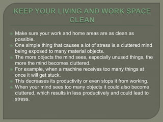 De-clutter your mind to decrease your stress | PPTX | Frugal Living ...
