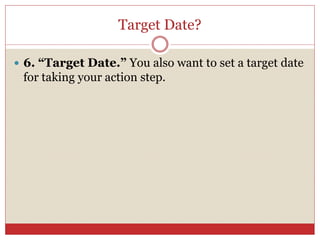 Develop specific action steps | PPTX