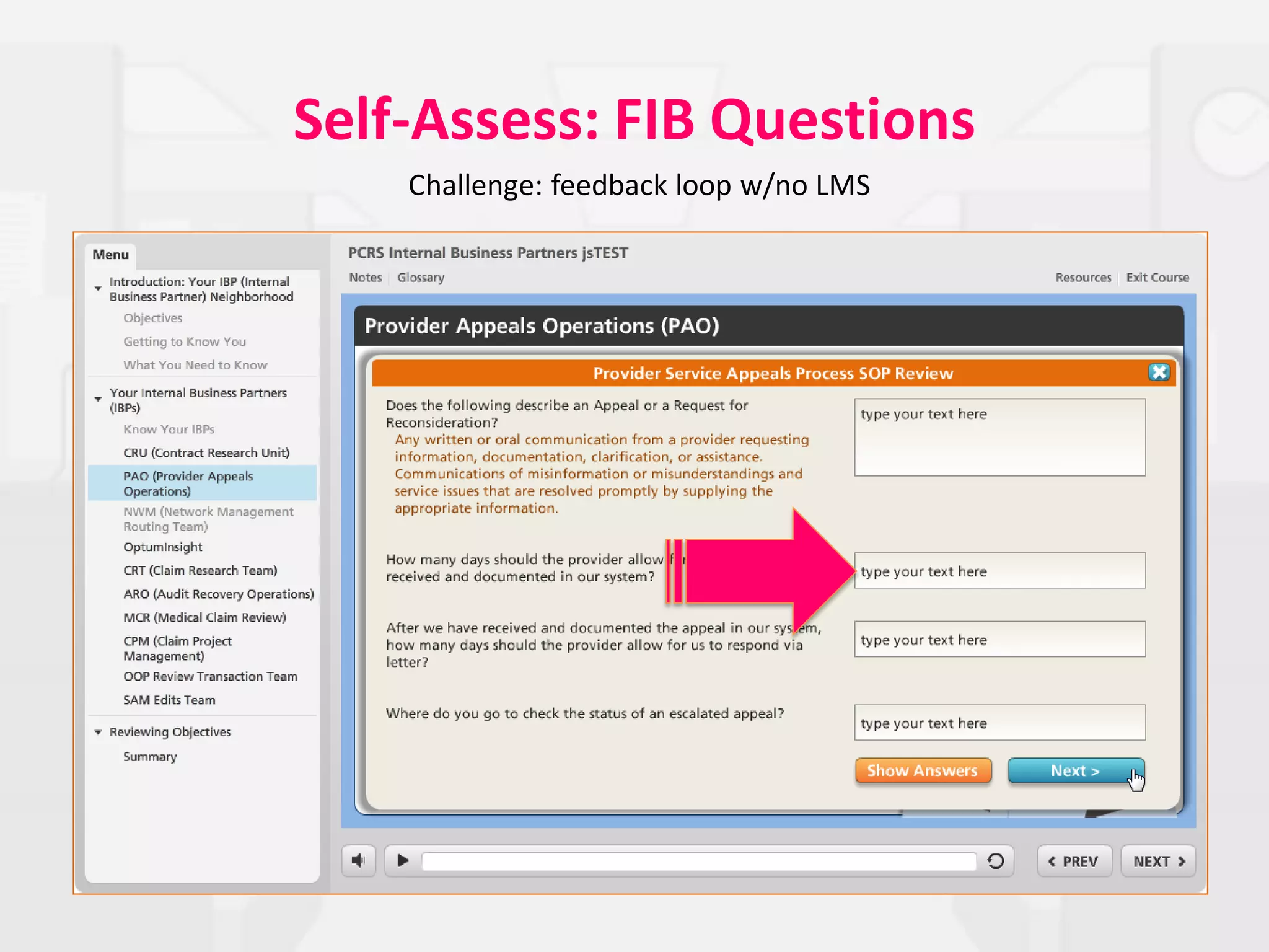 eLearning Work Showcase sample | PDF