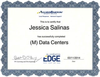 03/11/2014
(M) Data Centers
Jessica Salinas
 