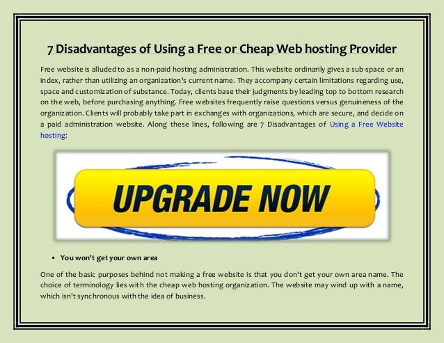 7 Disadvantages Of Using A Free Or Cheap Web Hosting Provider Images, Photos, Reviews