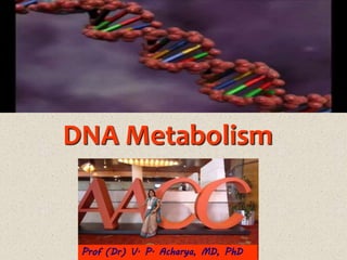 DNA Metabolism
Prof (Dr) V. P. Acharya, MD, PhD
 