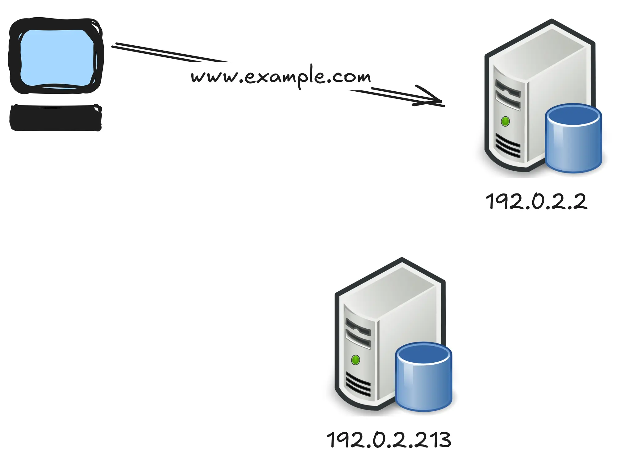192.0.2.2
192.0.2.213
www.example.com
 