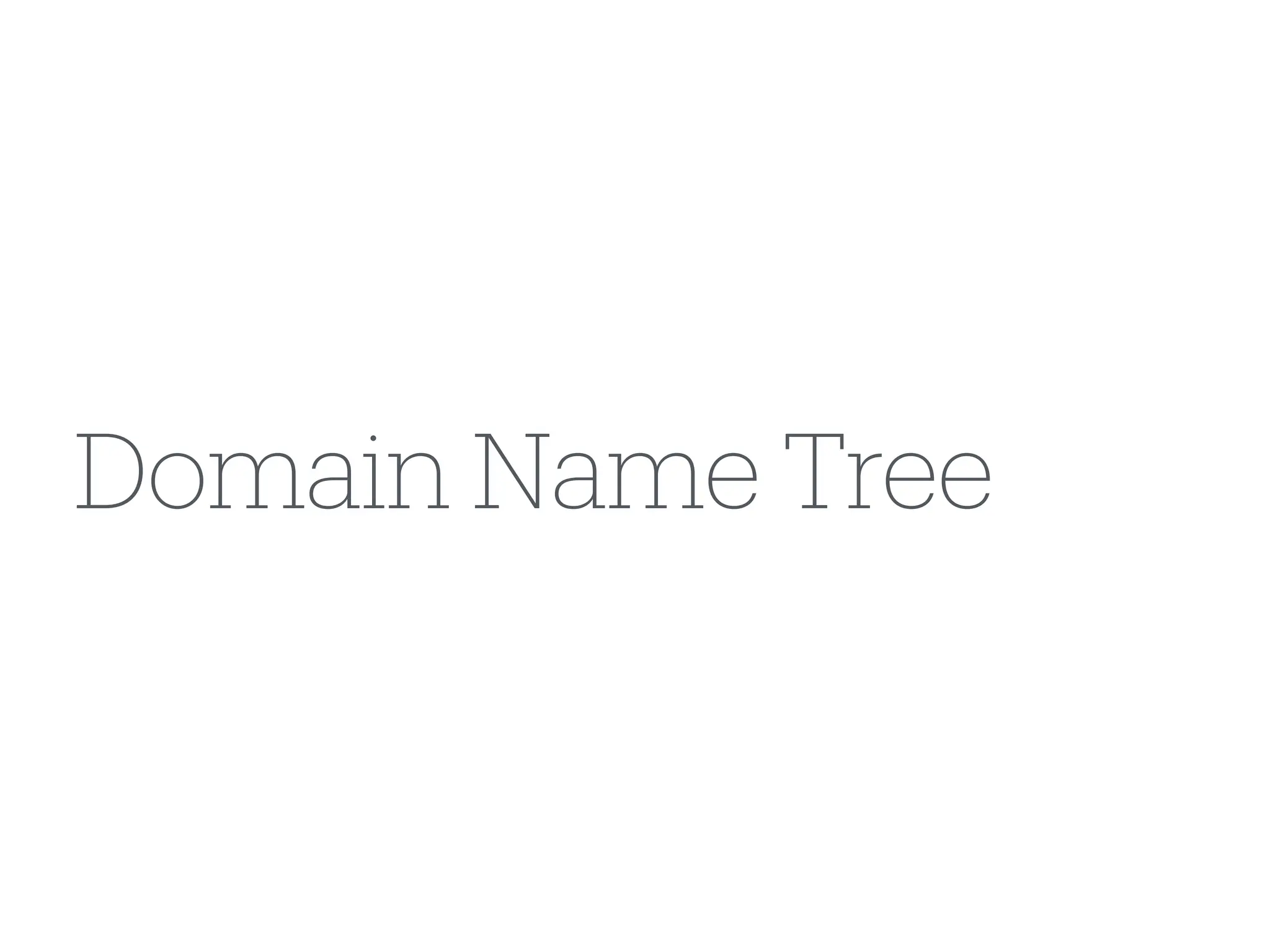 Domain Name Tree
 