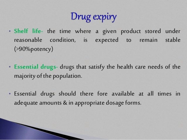 Drug Storage & Maintenance