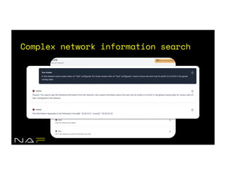 Complex network information search
 