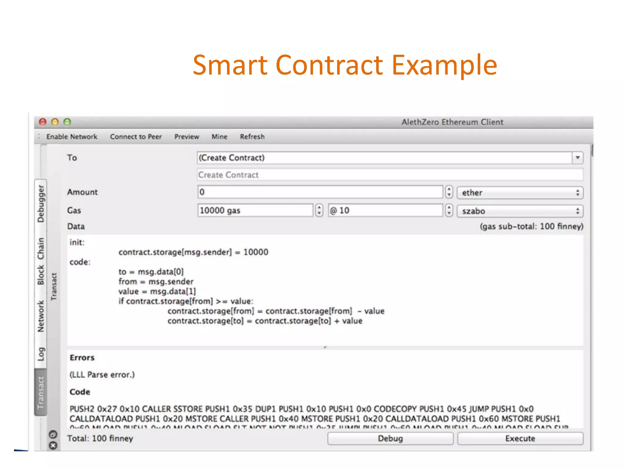 Smart Contract Example
 