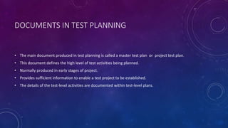 Test planning & estimation | PPTX