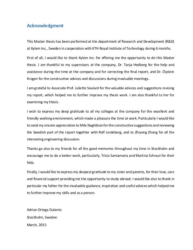 Sweden master thesis