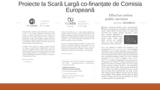 Proiecte la Scară Largă co-finanțate de Comisia
Europeană
 