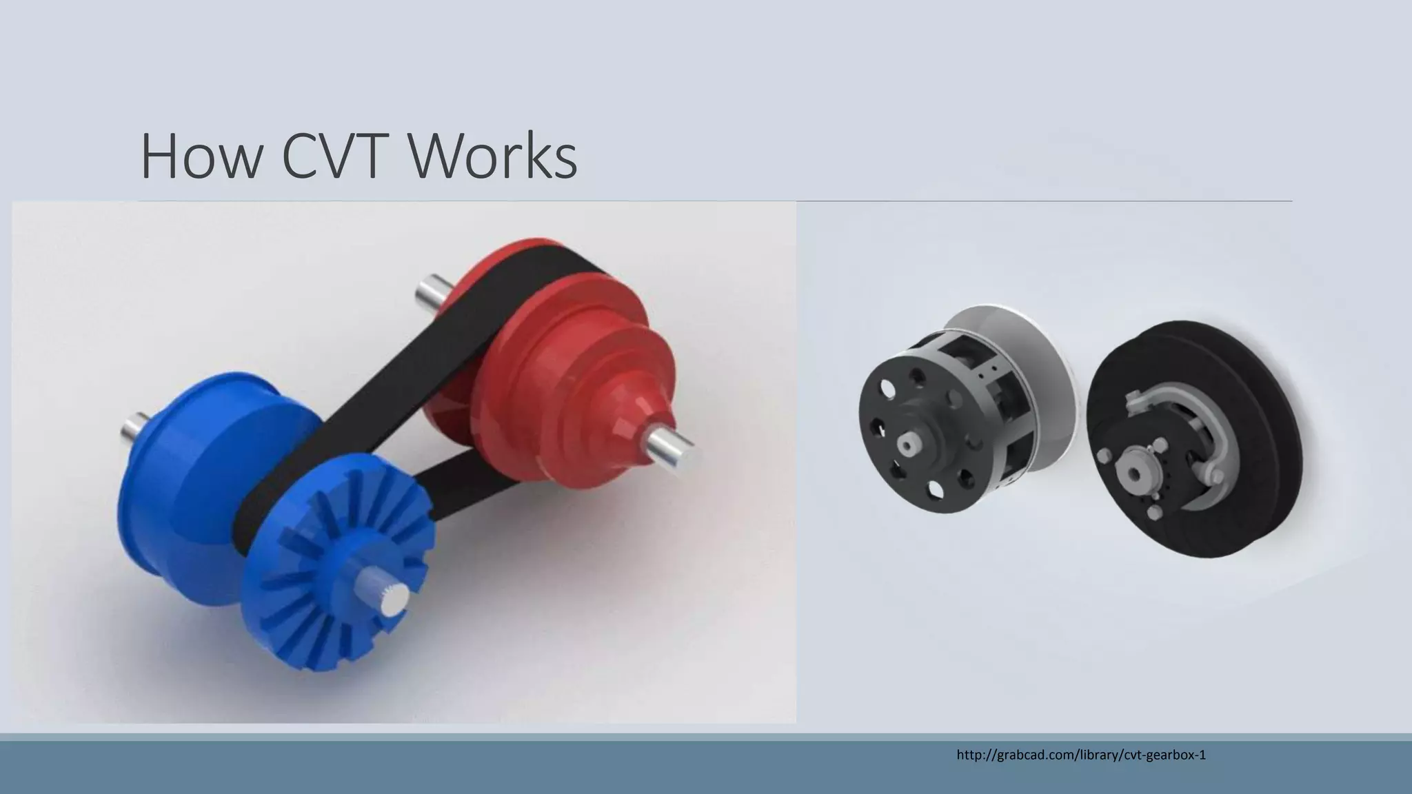 How CVT Works
http://grabcad.com/library/cvt-gearbox-1
 