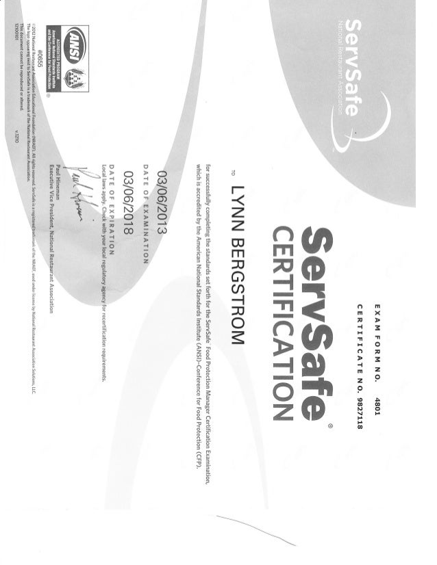 SafeServe Certificate
