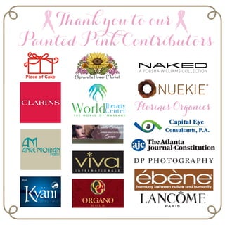 Thank you to our
Painted Pink Contributors
 