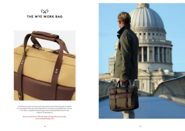 Chapman Wye Briefcase One Size Black Canvas