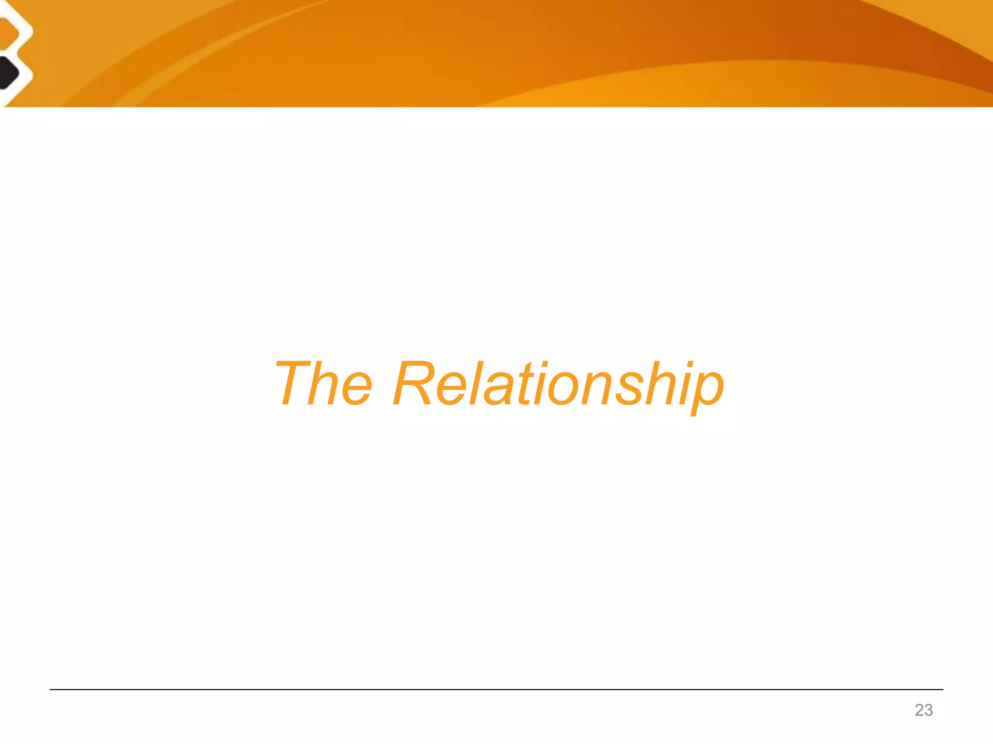The Relationship 
23 
 