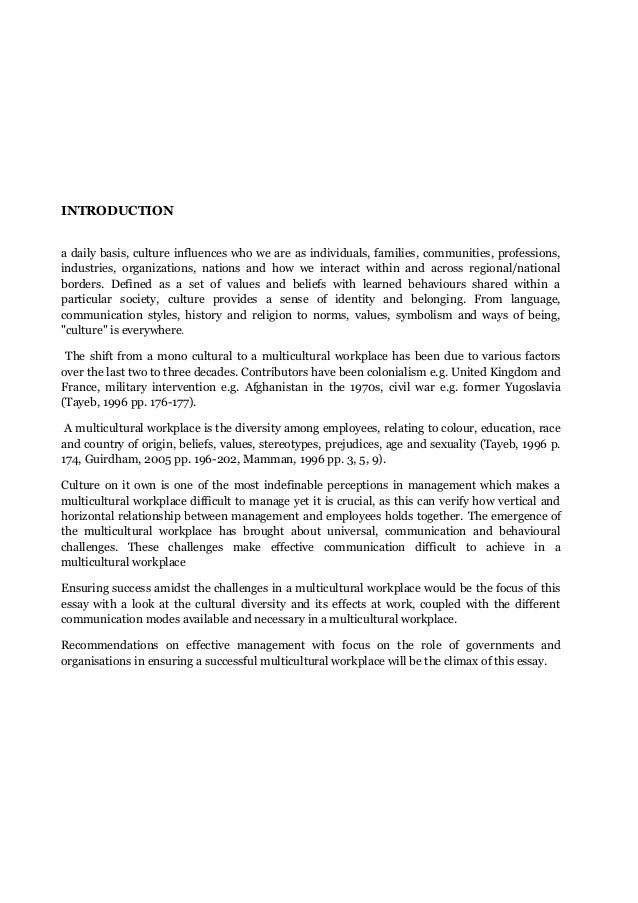 multicultural workplace communication in the workplace essay