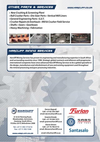 Harcliff Technical Services - Wear Parts