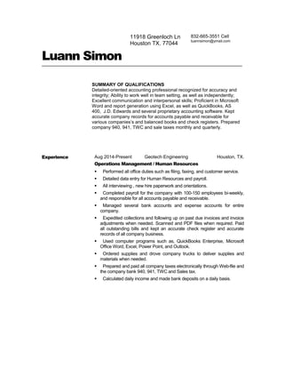 Luann Simon Resume 12-2015