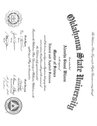 Oklahoma State University Diploma
