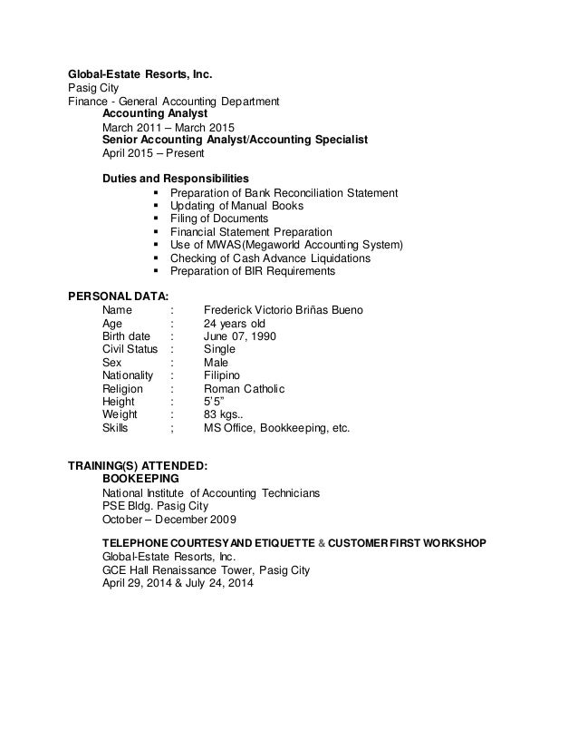 reconciliation specialist resume Bueno Frederick Resume Victorio reconciliation specialist resume Bueno Frederick Resume Victorio
