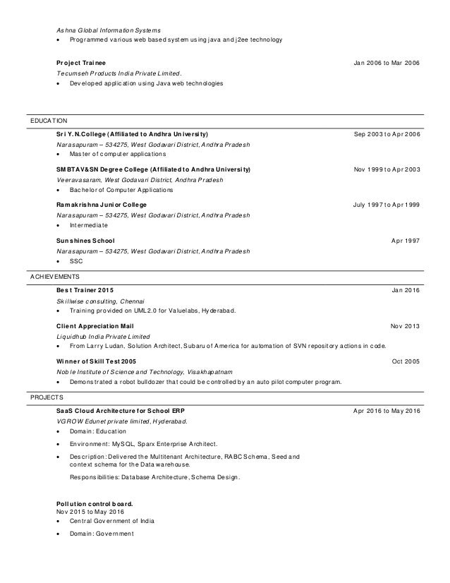web architect resume ashok architect resume web architect resume ashok architect resume