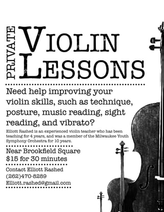 Violin Lesson Flier