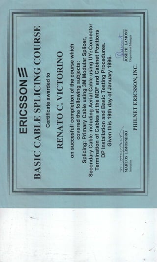 Certificate-Ericsson