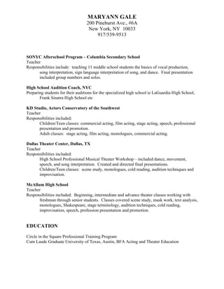 Teaching Resume | PDF