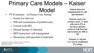 Kaiser Model Ortho Primary Care-NEXT-FINAL - 2016 | PDF