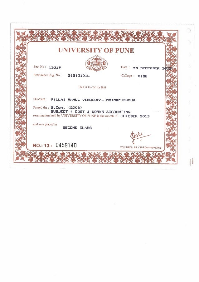 certificate degree