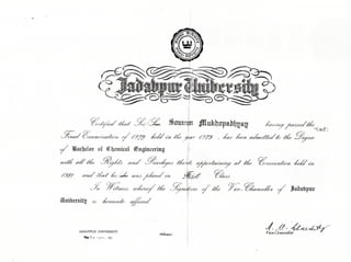 Engineering Degree Certificate
