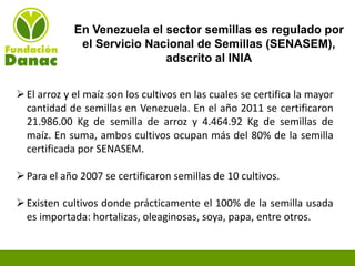 Experiencias de Fundación Danac para el fortalecimiento del sistema nacional de producción de semillas de maíz en Venezuela, Por Eduardo Graterol - DANAC